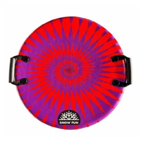 24 inch Snowfun Round Foam Sled ‚Äì Vibrant Red & Hot Pink