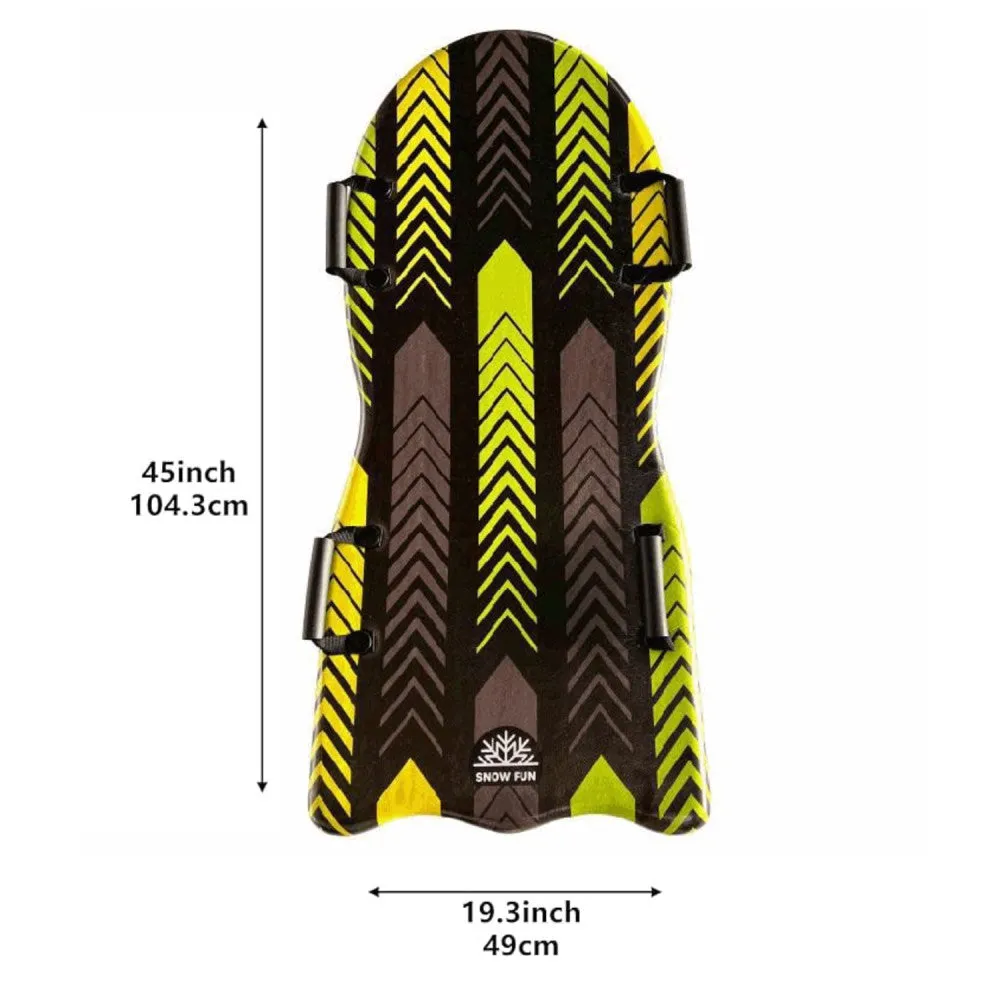 45-inch Snowfun High-Speed Foam Sled ‚Äì Black & Yellow
