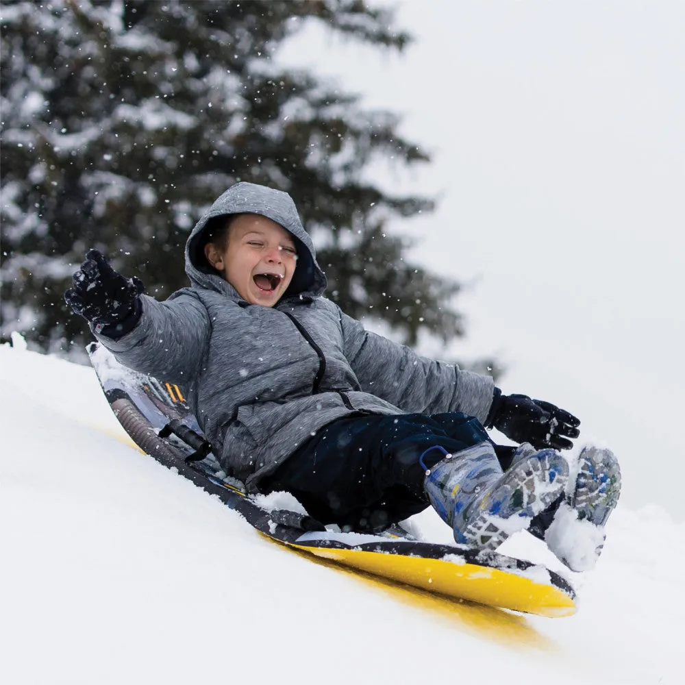 45-inch Snowfun High-Speed Foam Sled ‚Äì Black & Yellow