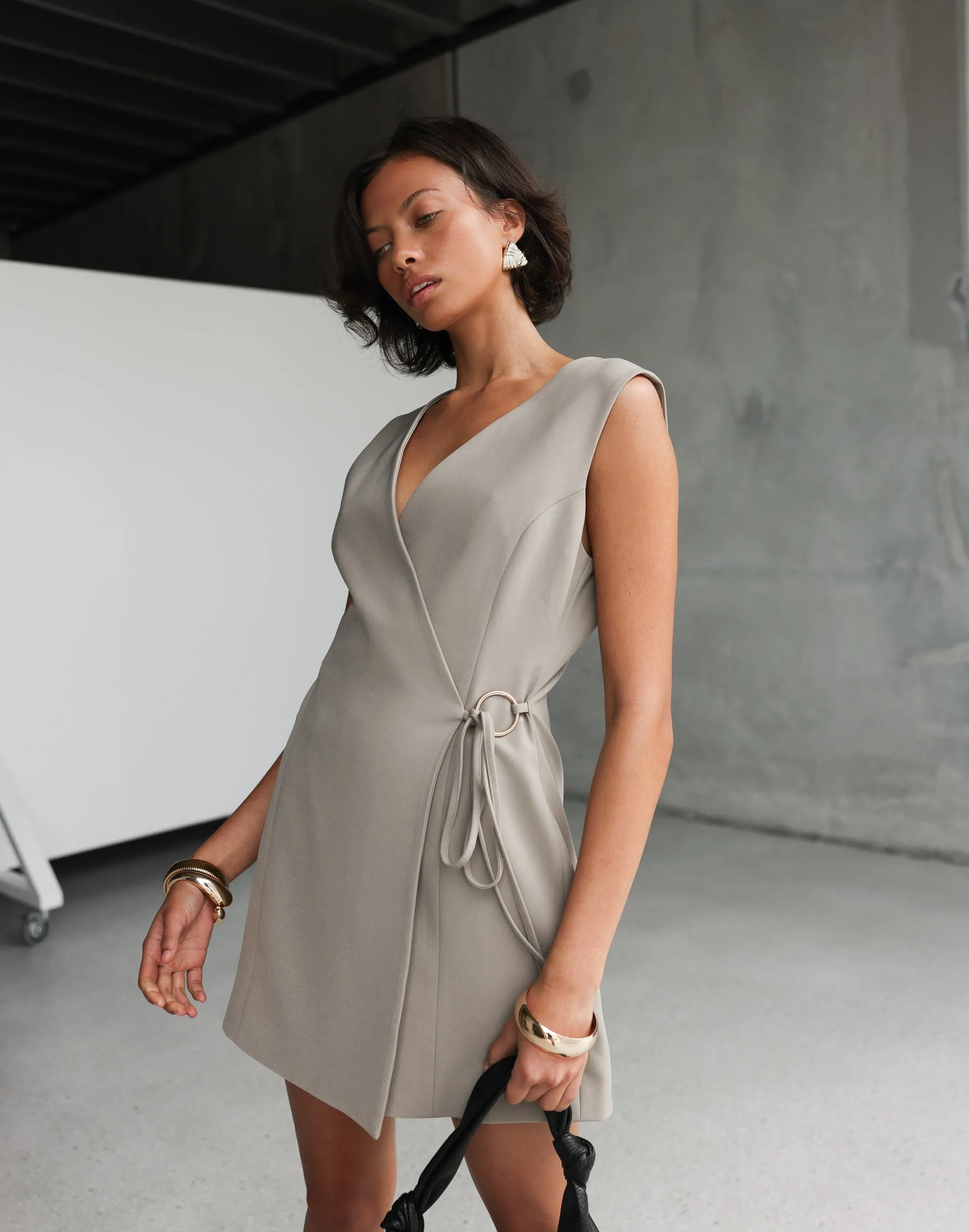 Alayna Mini Dress (Dusty Sage)