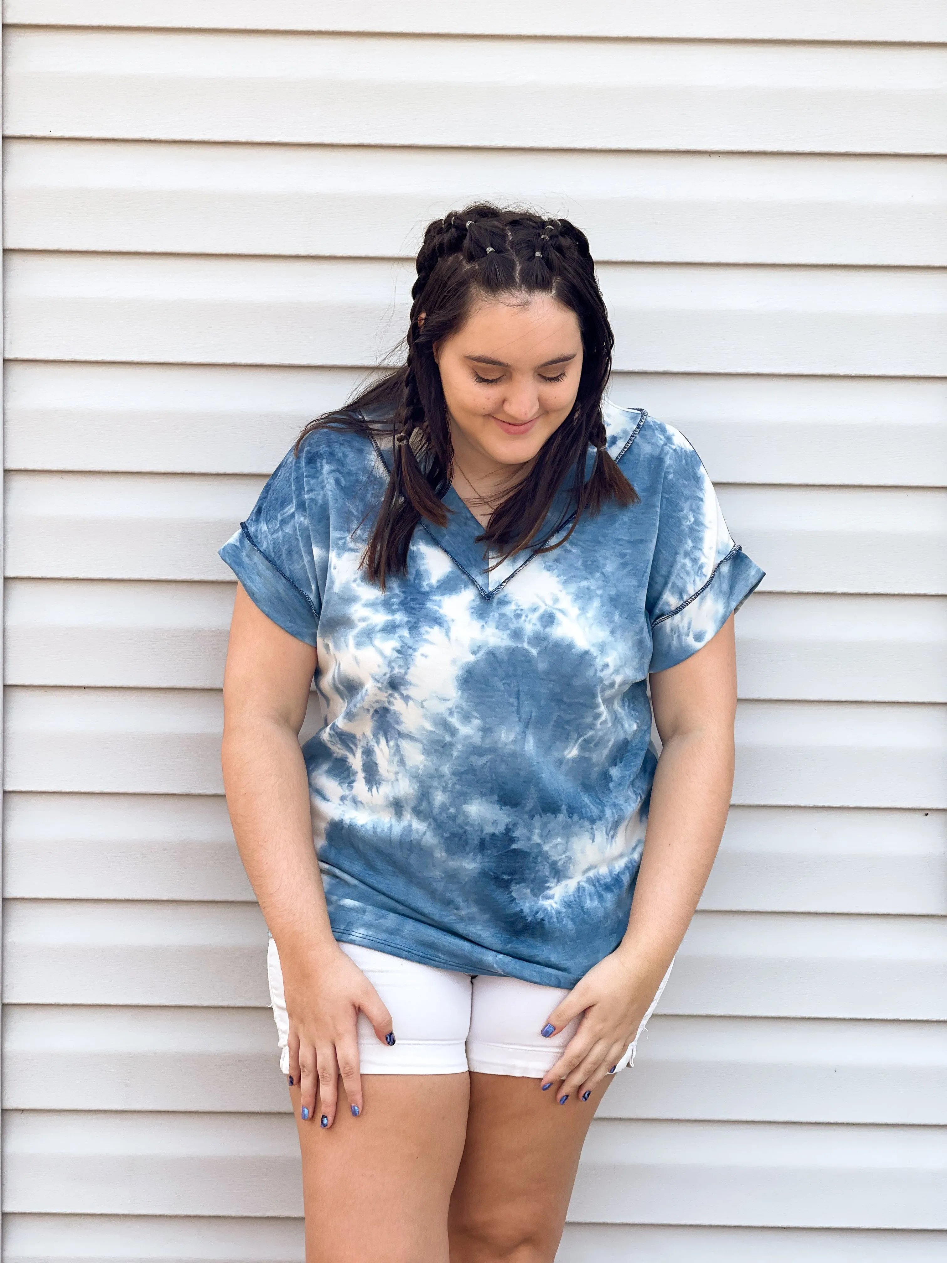 By The Sea Tie Dye V-Neck Tee