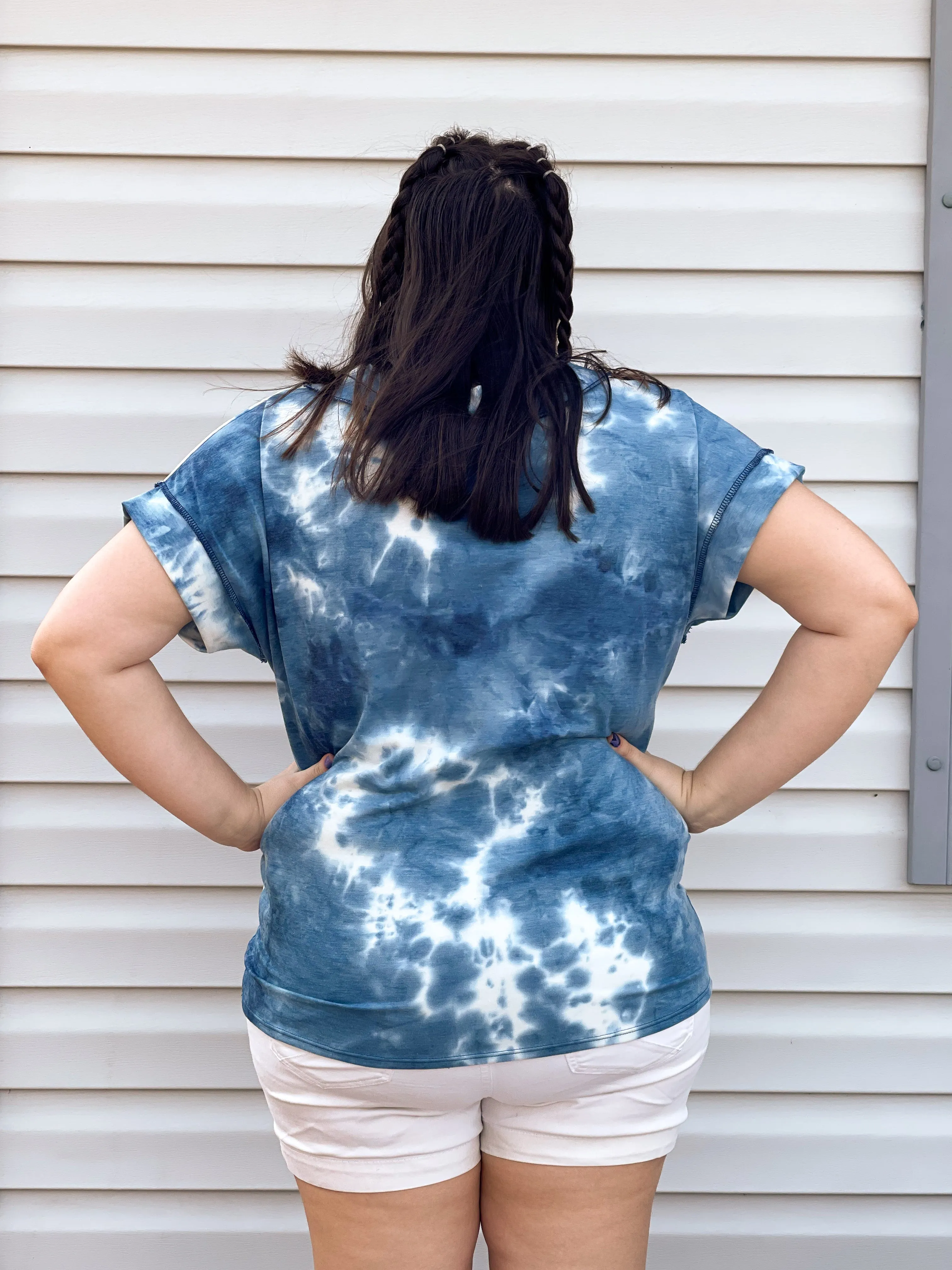 By The Sea Tie Dye V-Neck Tee