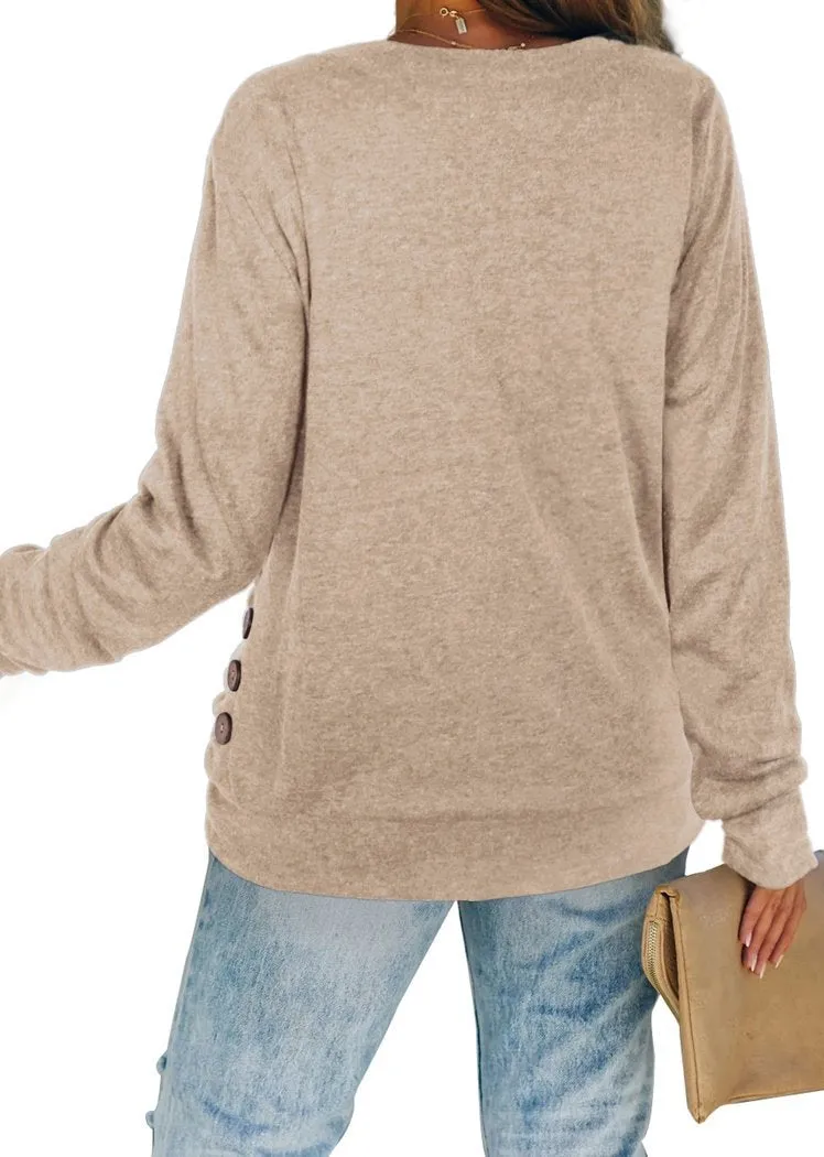 Chicvane Women V-Neck Sweaters Wrap Front Long Sleeve Lightweight Pullover Top