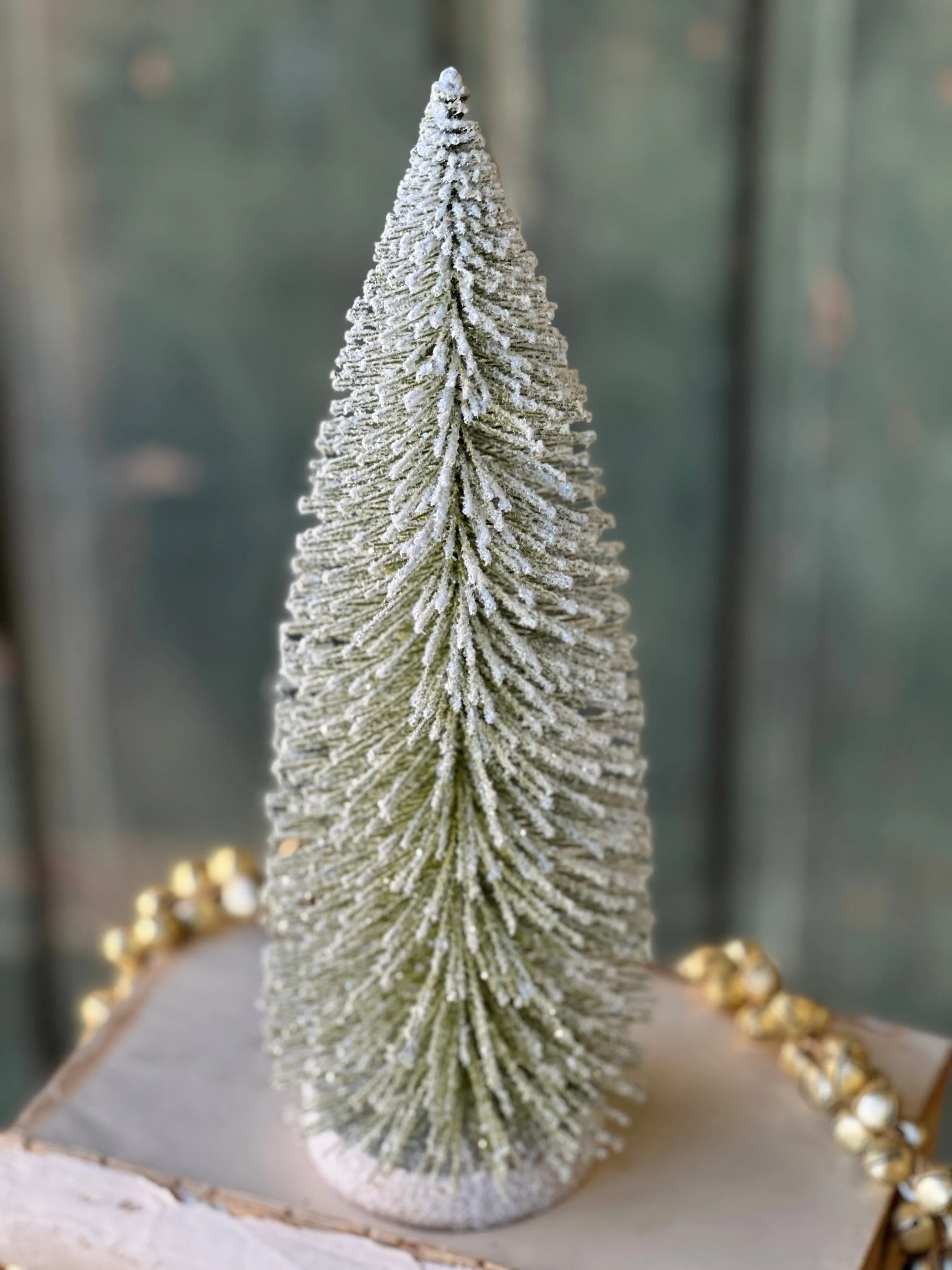Glittering Snowbrush Tree | 12"