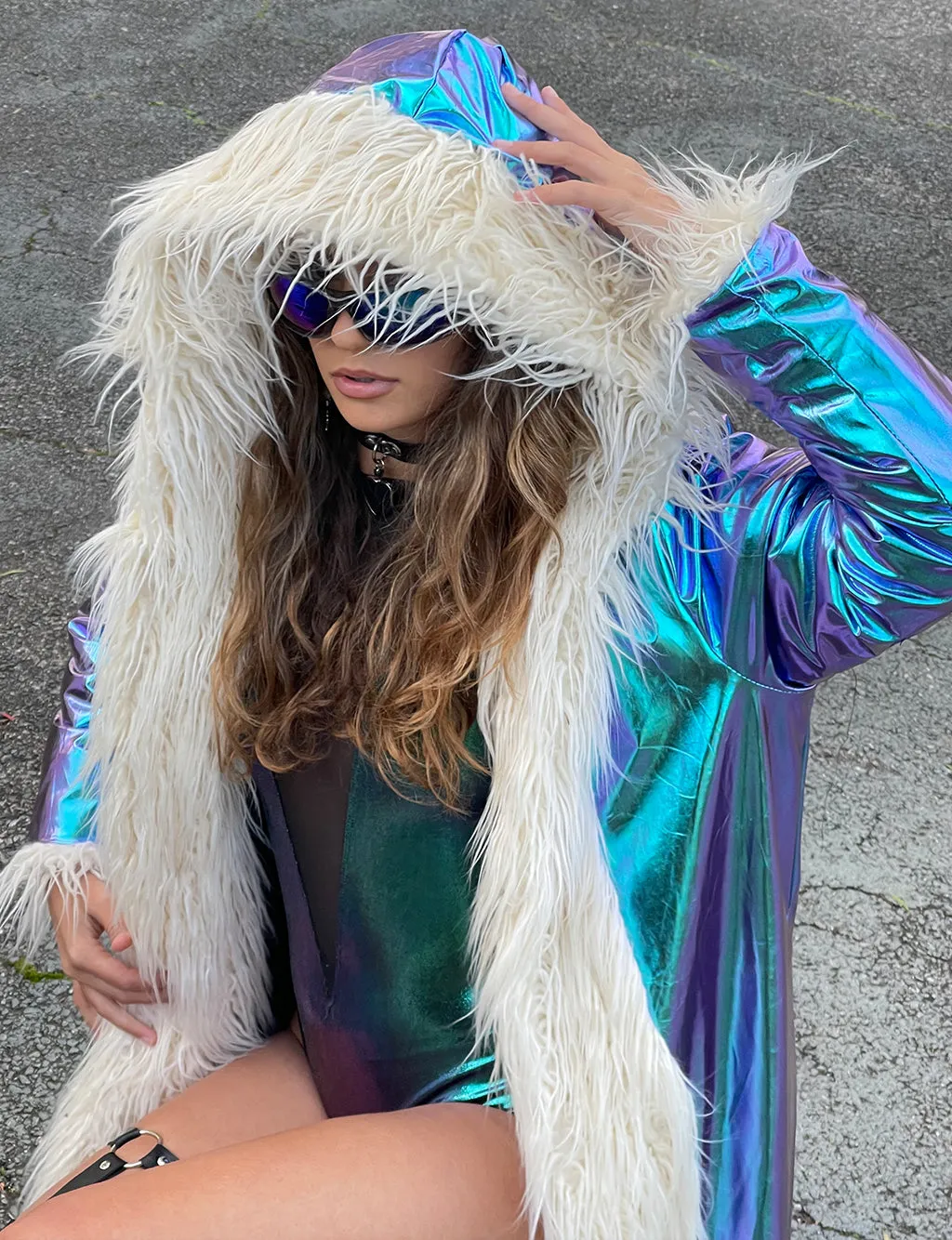 IN THE DARK FAUX FUR DOOF JACKET ✰ MADE 4 U ✰