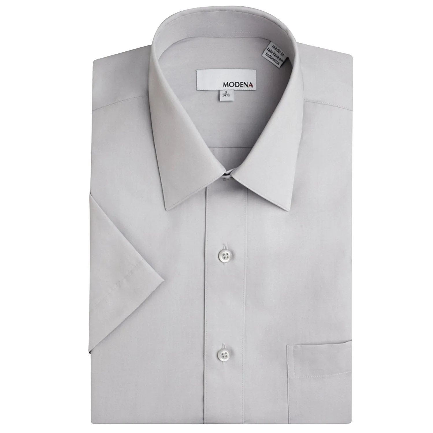 Modena Men's Short Sleeve Solid Dress Shirt - Including Big & Tall - CLEARANCE - FINAL SALE