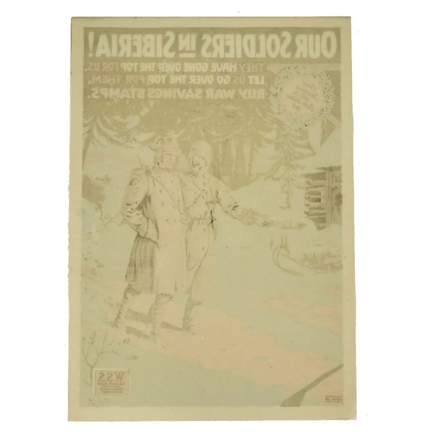 Original U.S. WWI 1918 Propaganda Poster - Our Soldiers in Siberia!