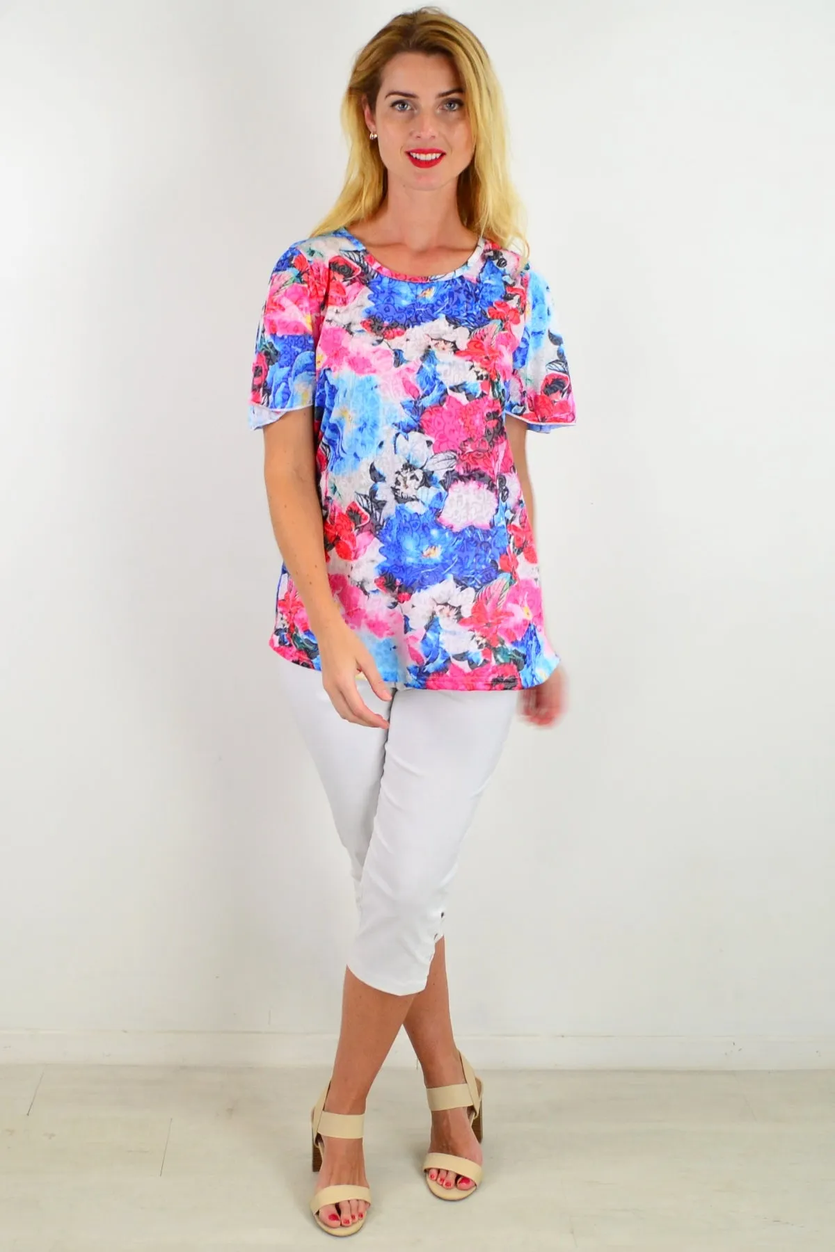 Pansy Floral Tunic Tee