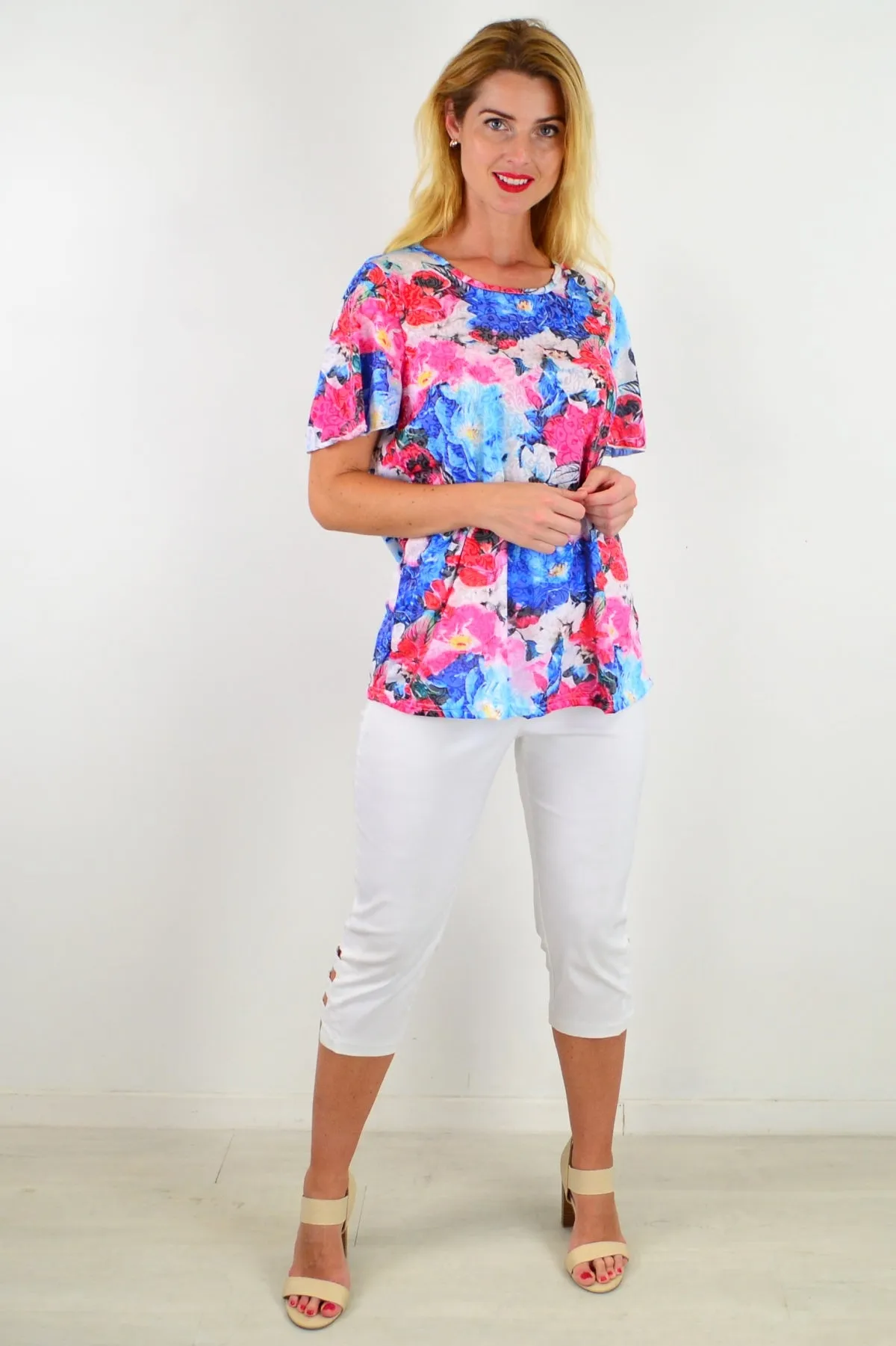 Pansy Floral Tunic Tee