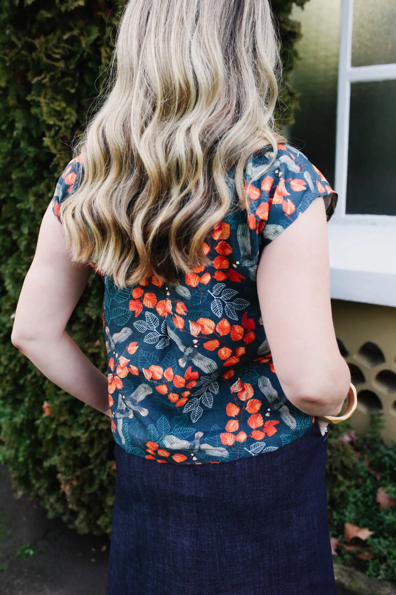Pure Linen Mini Pleat Top - Turning Fagus