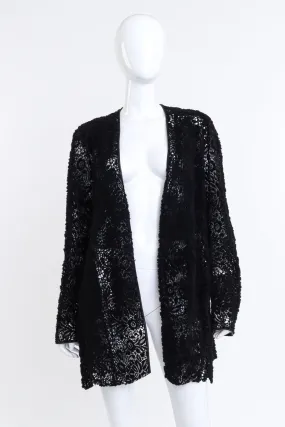 Shearling Floral Cut Away Jacket