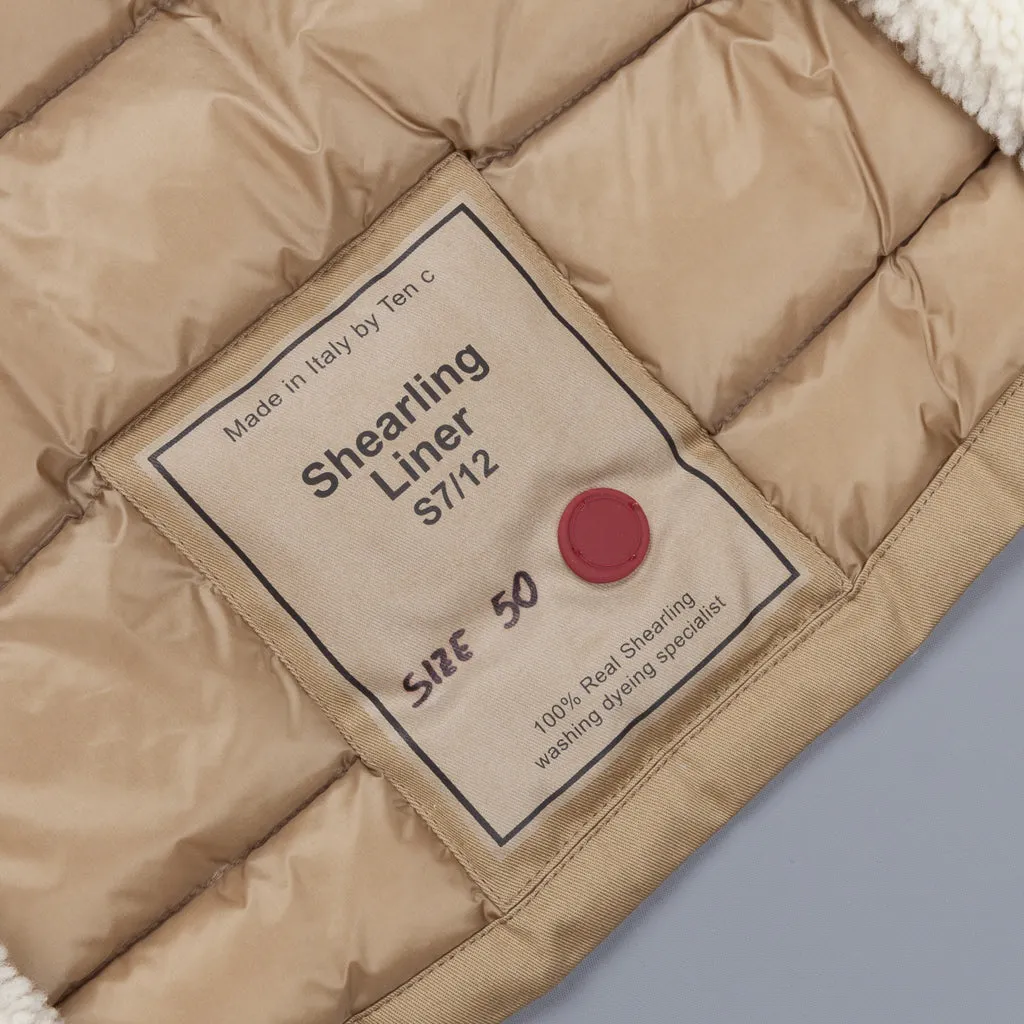 Ten C shearling liner Kaki chiaro