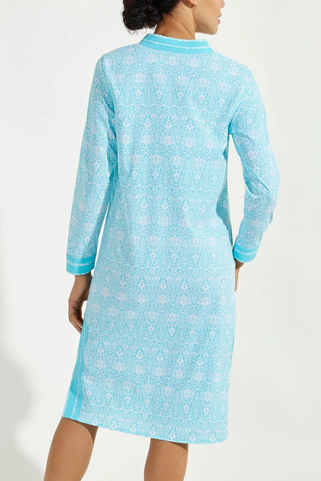 Women's Sampika Tunic Dress  |  Bay Aqua Coastal Ikat